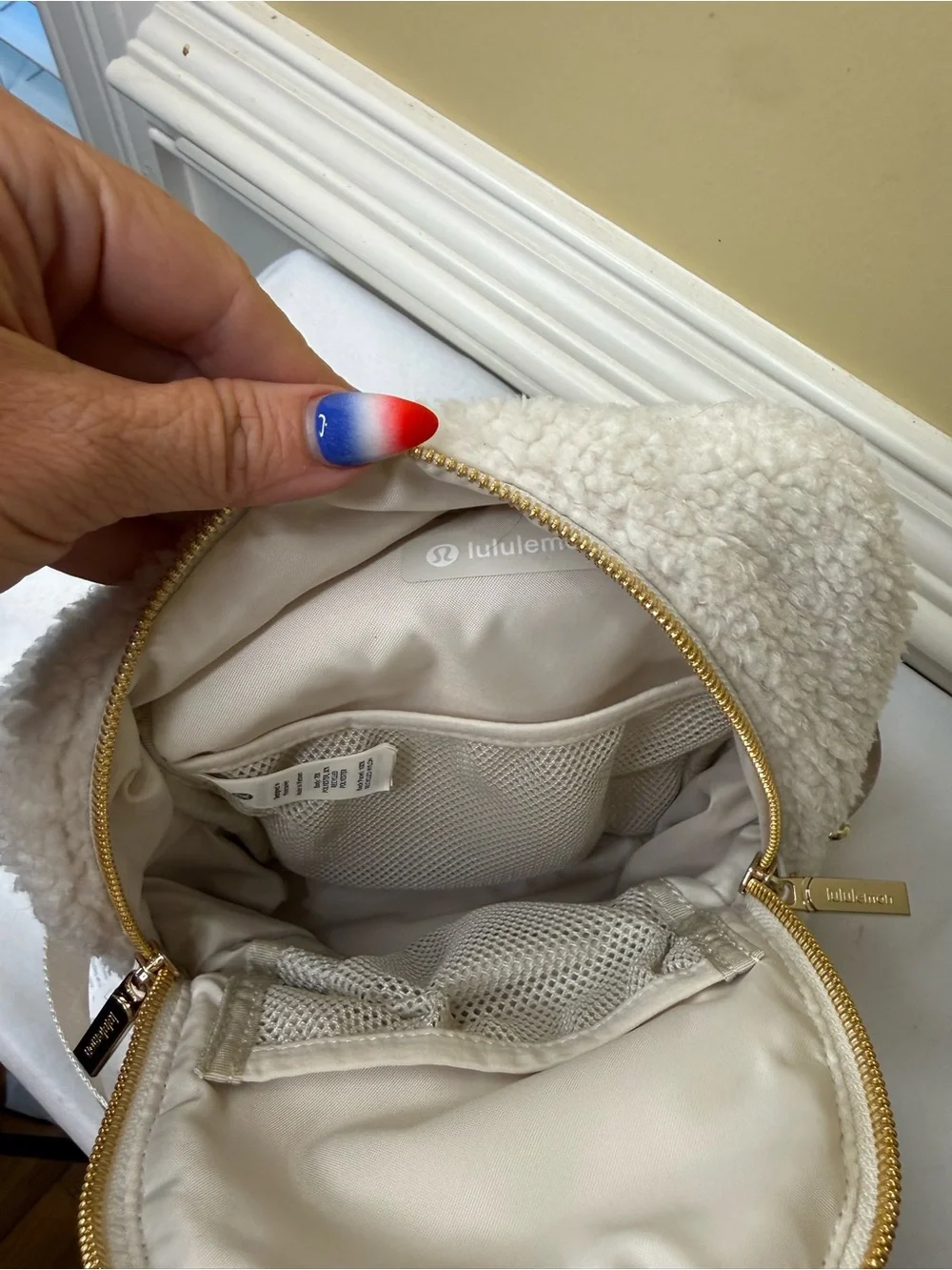 White Lululemon Fleece Backpack New with Tags